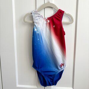GK Girls Stars & Stripes Patriotic Gymnastics Dance Leotard CS